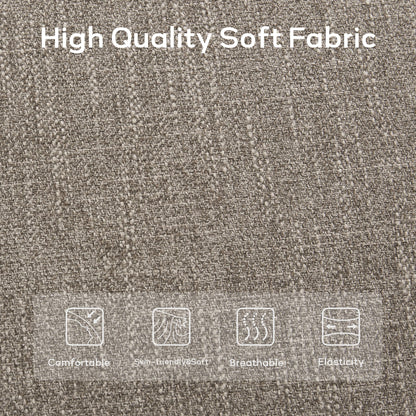 Panca da ingresso imbottita in tessuto, panca da camera da letto per la parte inferiore del letto beige, in legno massello da 44 pollici