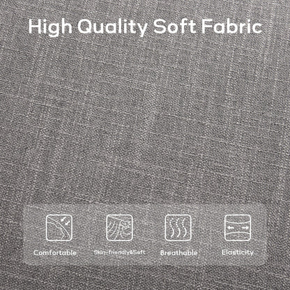 Panca da ingresso imbottita in tessuto, panca da camera da letto per la parte inferiore del letto beige, in legno massello da 44 pollici