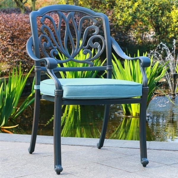 Set da pranzo Manasquan da 13 pezzi in alluminio color canna di fucile di Havenside Home