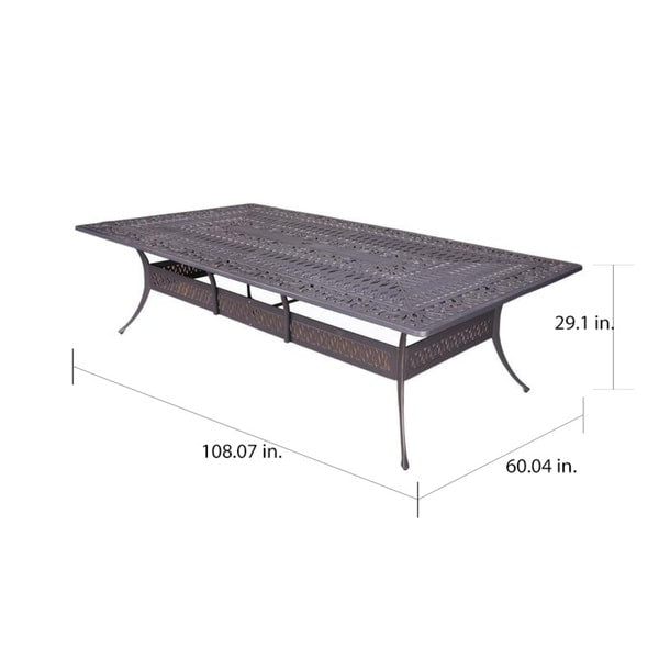 Set da pranzo Manasquan da 13 pezzi in alluminio color canna di fucile di Havenside Home