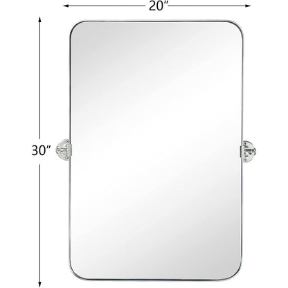 Specchio da parete in metallo girevole e inclinabile rettangolare Jonathan TEHOME