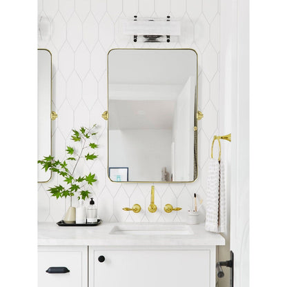 Specchio da parete in metallo girevole e inclinabile rettangolare Jonathan TEHOME