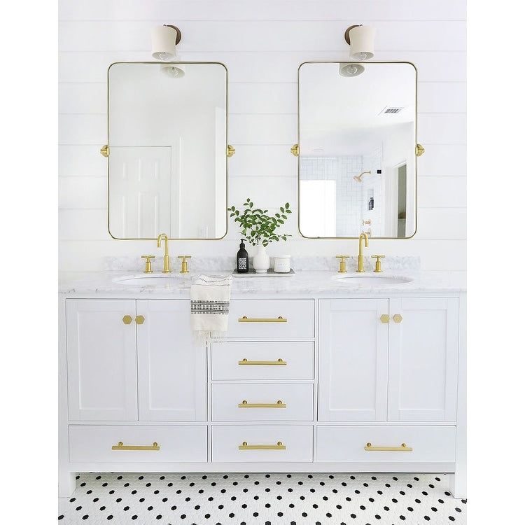 Specchio da parete in metallo girevole e inclinabile rettangolare Jonathan TEHOME