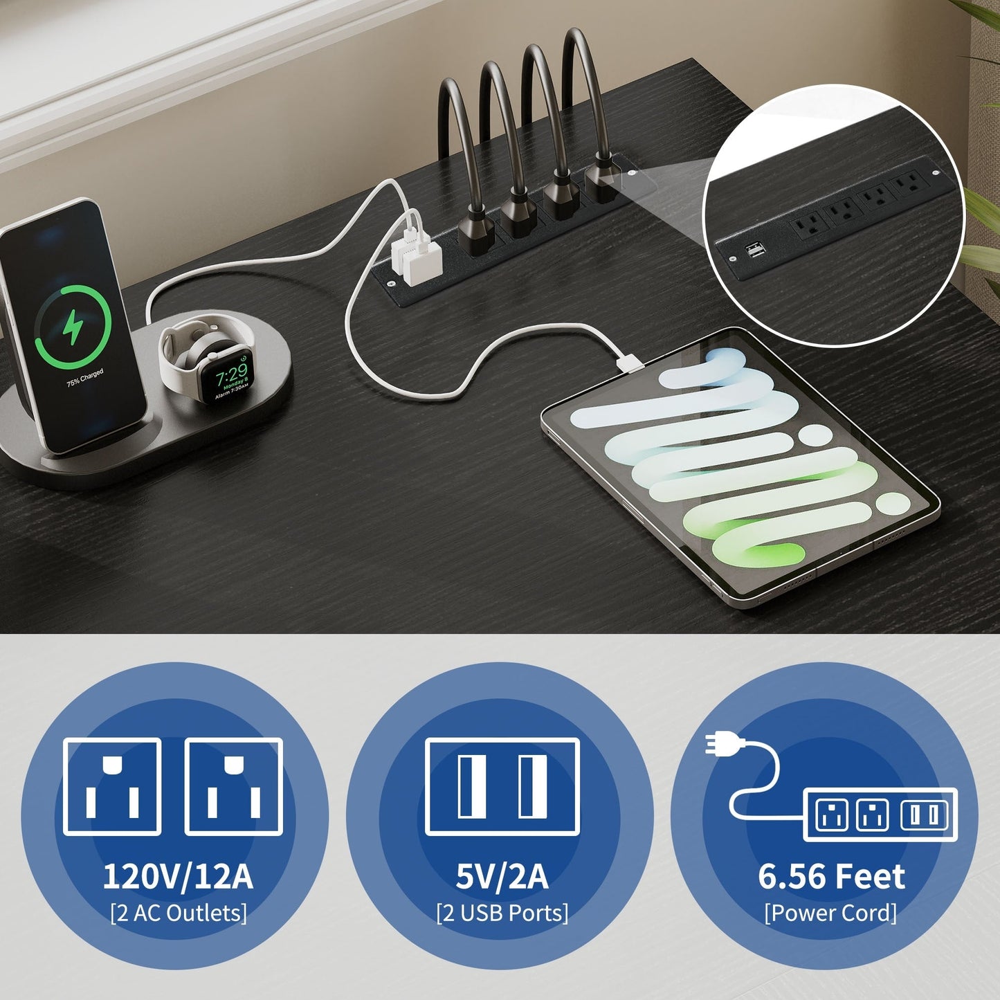 Scrivania da gioco a forma di L Moasis da 59 pollici, scrivania angolare per computer con supporto per monitor