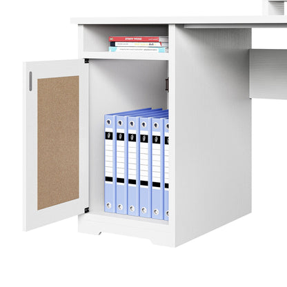 Scrivania da gioco a forma di L Moasis da 59 pollici, scrivania angolare per computer con supporto per monitor