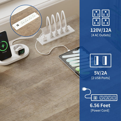 Scrivania da gioco a forma di L Moasis da 59 pollici, scrivania angolare per computer con supporto per monitor