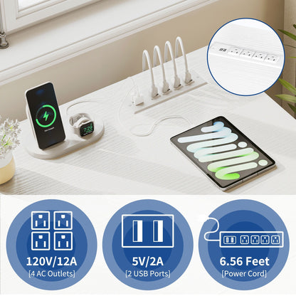 Scrivania da gioco a forma di L Moasis da 59 pollici, scrivania angolare per computer con supporto per monitor