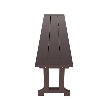 Panca da esterno Polytrends Laguna Hdpe per tutte le stagioni, 65 cm