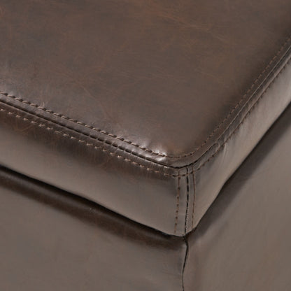 Panca contenitore in similpelle Lucinda di Christopher Knight Home - 51,25 L x 17,50 P x 16,25 A