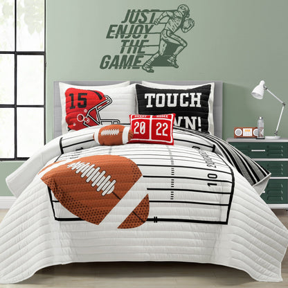 Trapunta reversibile oversize per bambini Lush Decor American Football
