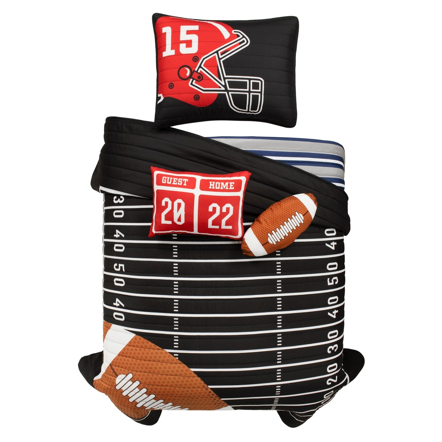 Trapunta reversibile oversize per bambini Lush Decor American Football