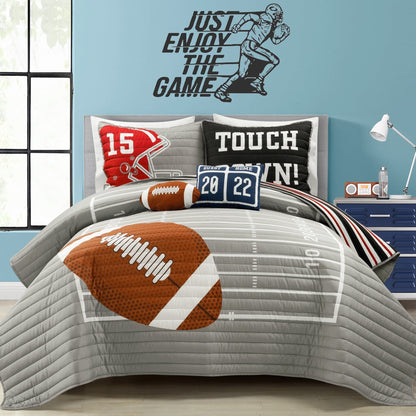 Trapunta reversibile oversize per bambini Lush Decor American Football