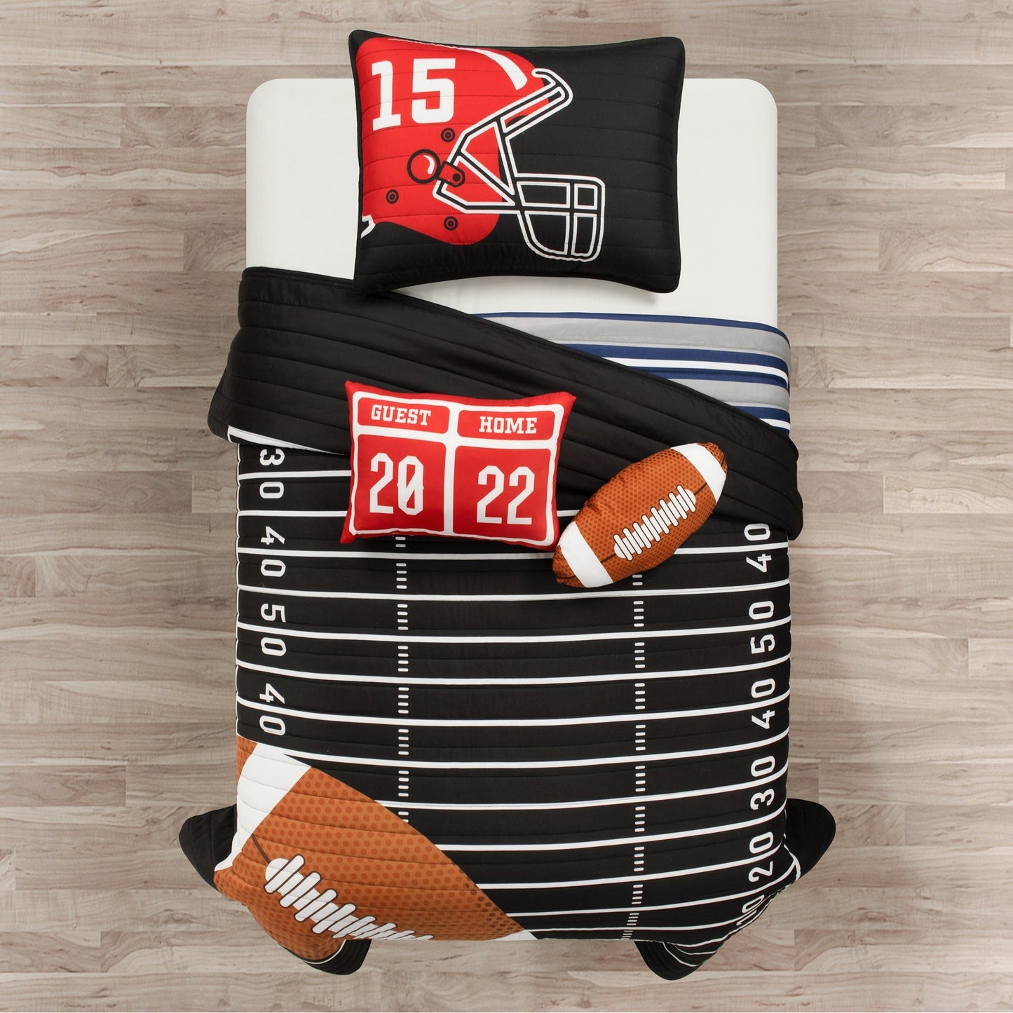 Trapunta reversibile oversize per bambini Lush Decor American Football