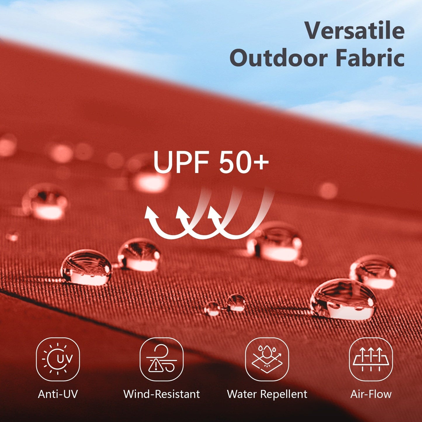 MAISON ARTS Ombrellone a sbalzo idraulico automatico da 12 piedi con palo in alluminio e rotazione di 360 gradi