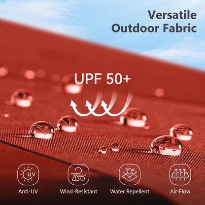 MAISON ARTS Ombrellone a sbalzo idraulico automatico da 12 piedi con palo in alluminio e rotazione di 360 gradi