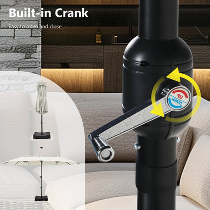 MAISON ARTS Ombrellone doppio extra large da 15 piedi con base inclusa