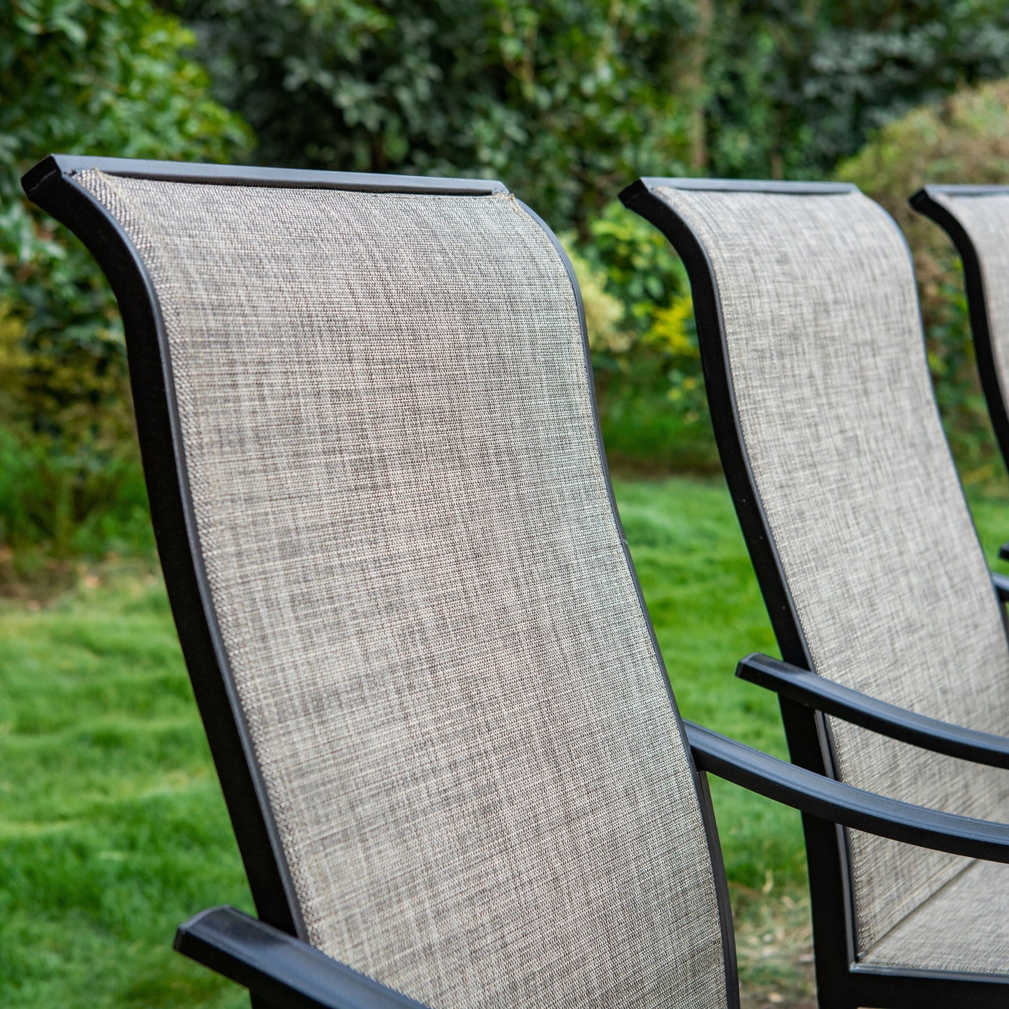 MAISON ARTS Set da pranzo da giardino 8 pezzi con ombrellone da giardino da 13 piedi