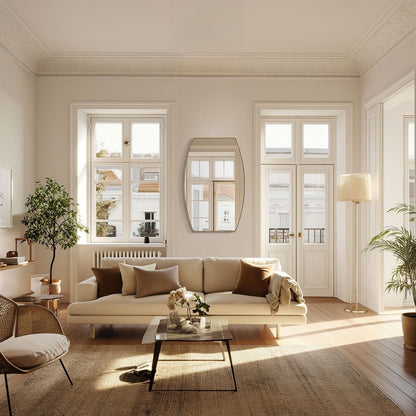 Specchio da parete in metallo oblungo MacLuu