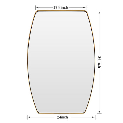 Specchio da parete in metallo oblungo MacLuu