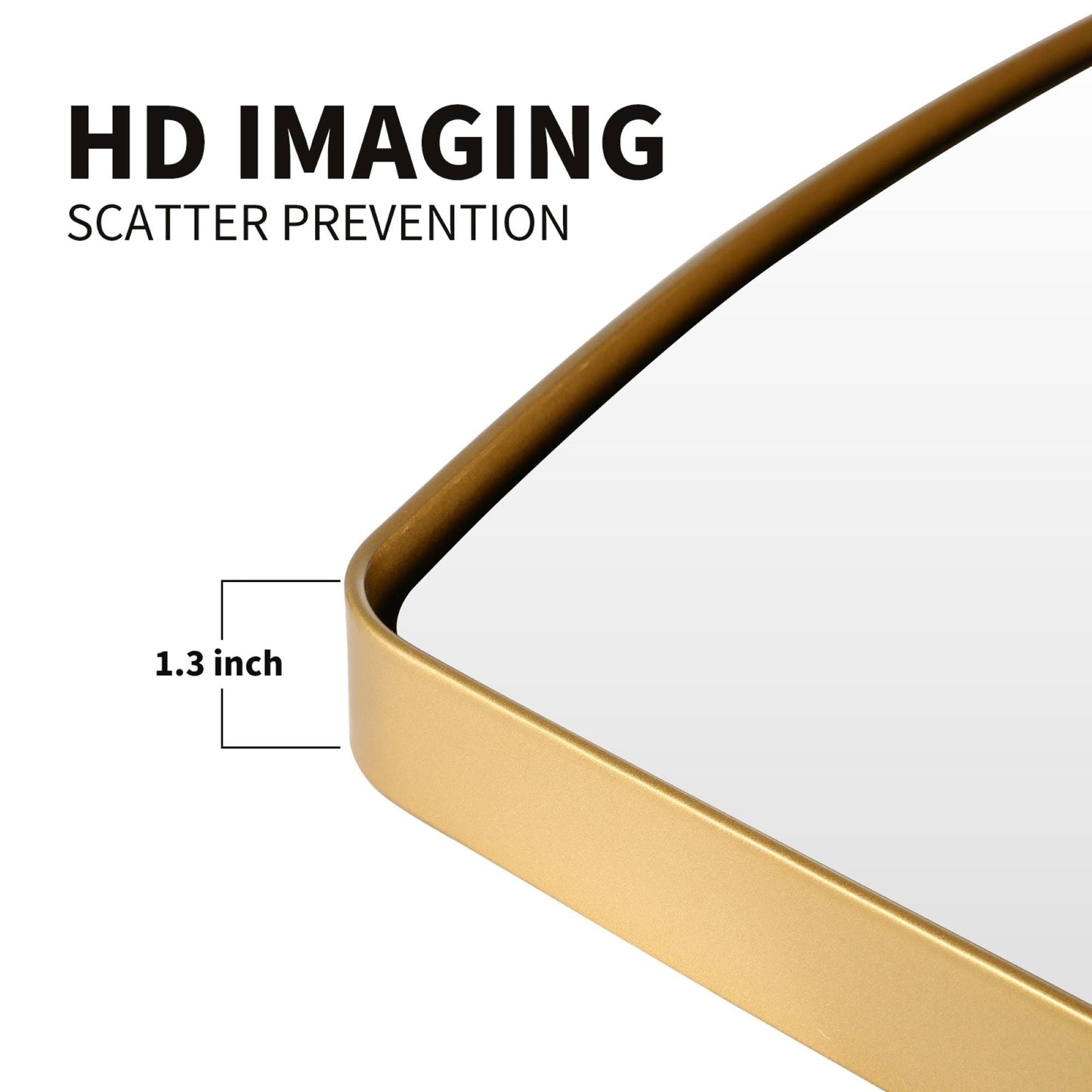 Specchio da parete in metallo oblungo MacLuu