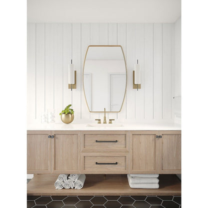 Specchio da parete in metallo oblungo MacLuu