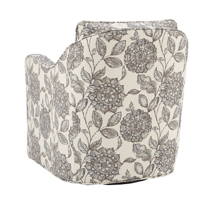 Poltrona girevole curva imbottita Madison Park Betty