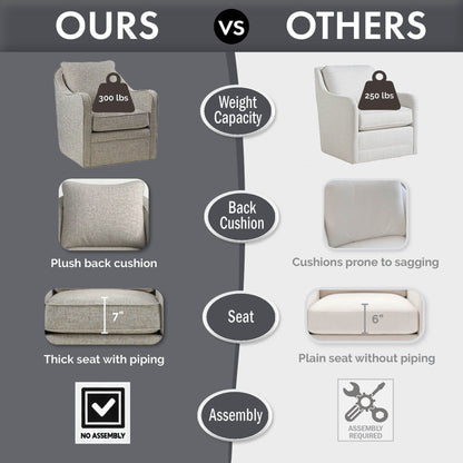 Poltrona girevole curva imbottita Madison Park Betty