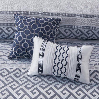 Set copripiumino jacquard geometrico da 7 pezzi Madison Park Christian