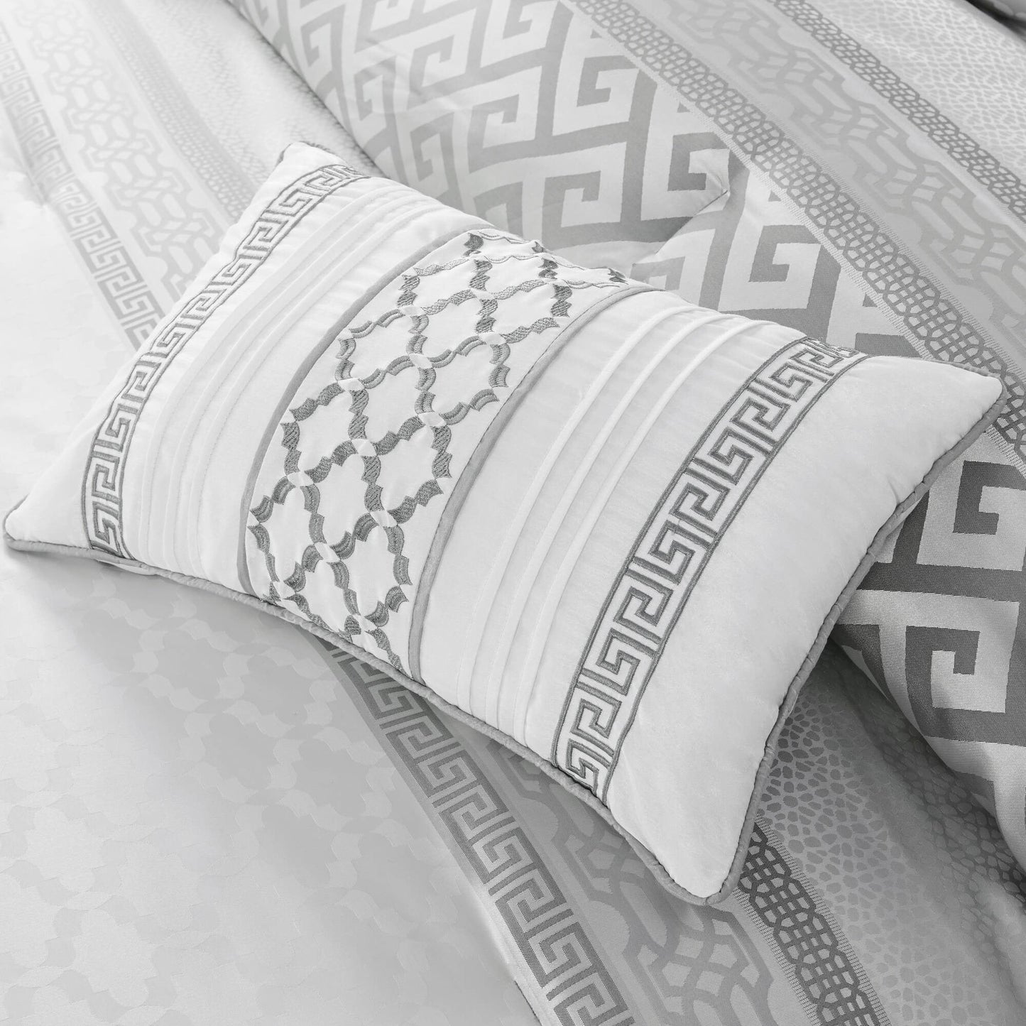 Set copripiumino jacquard geometrico da 7 pezzi Madison Park Christian