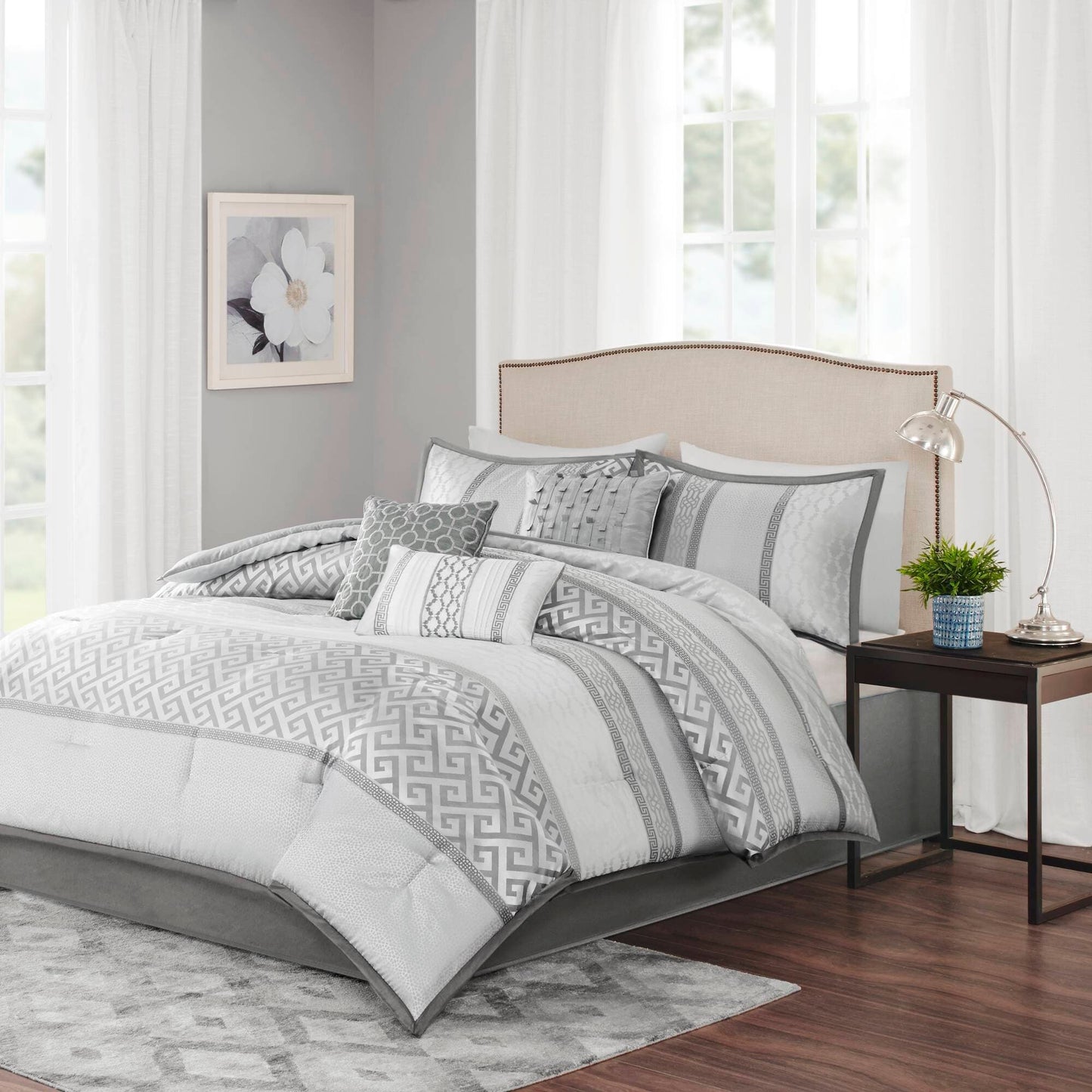 Set copripiumino jacquard geometrico da 7 pezzi Madison Park Christian