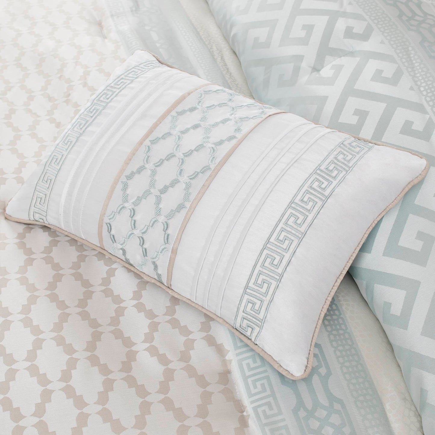 Set copripiumino jacquard geometrico da 7 pezzi Madison Park Christian