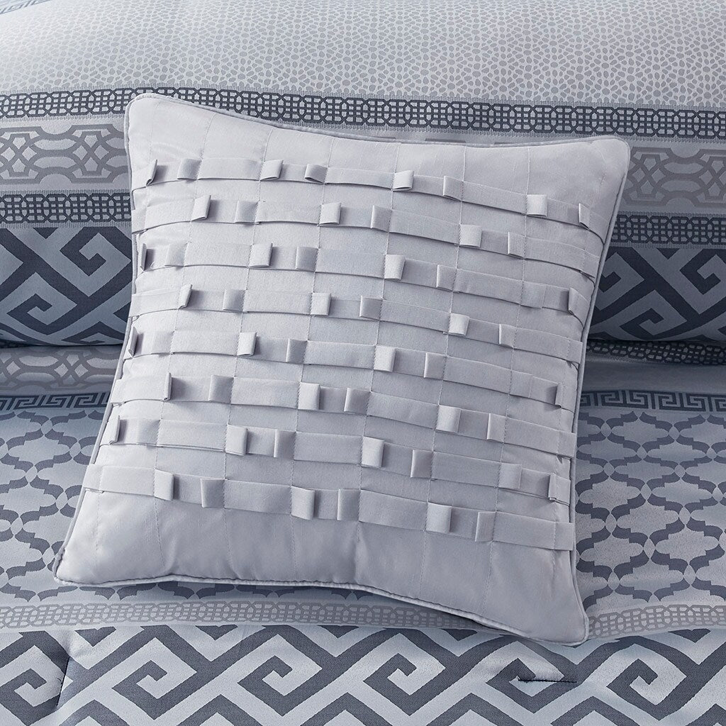 Set copripiumino jacquard geometrico da 7 pezzi Madison Park Christian