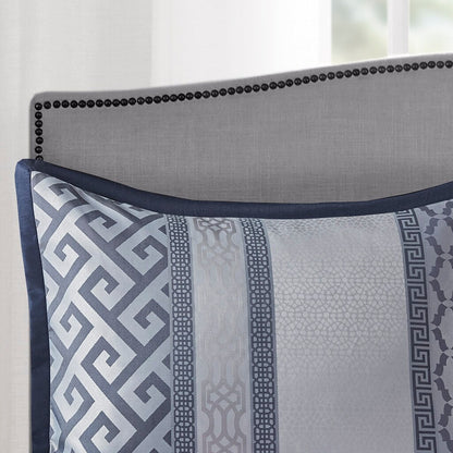 Set copripiumino jacquard geometrico da 7 pezzi Madison Park Christian