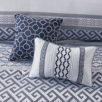 Set copripiumino jacquard geometrico da 7 pezzi Madison Park Christian
