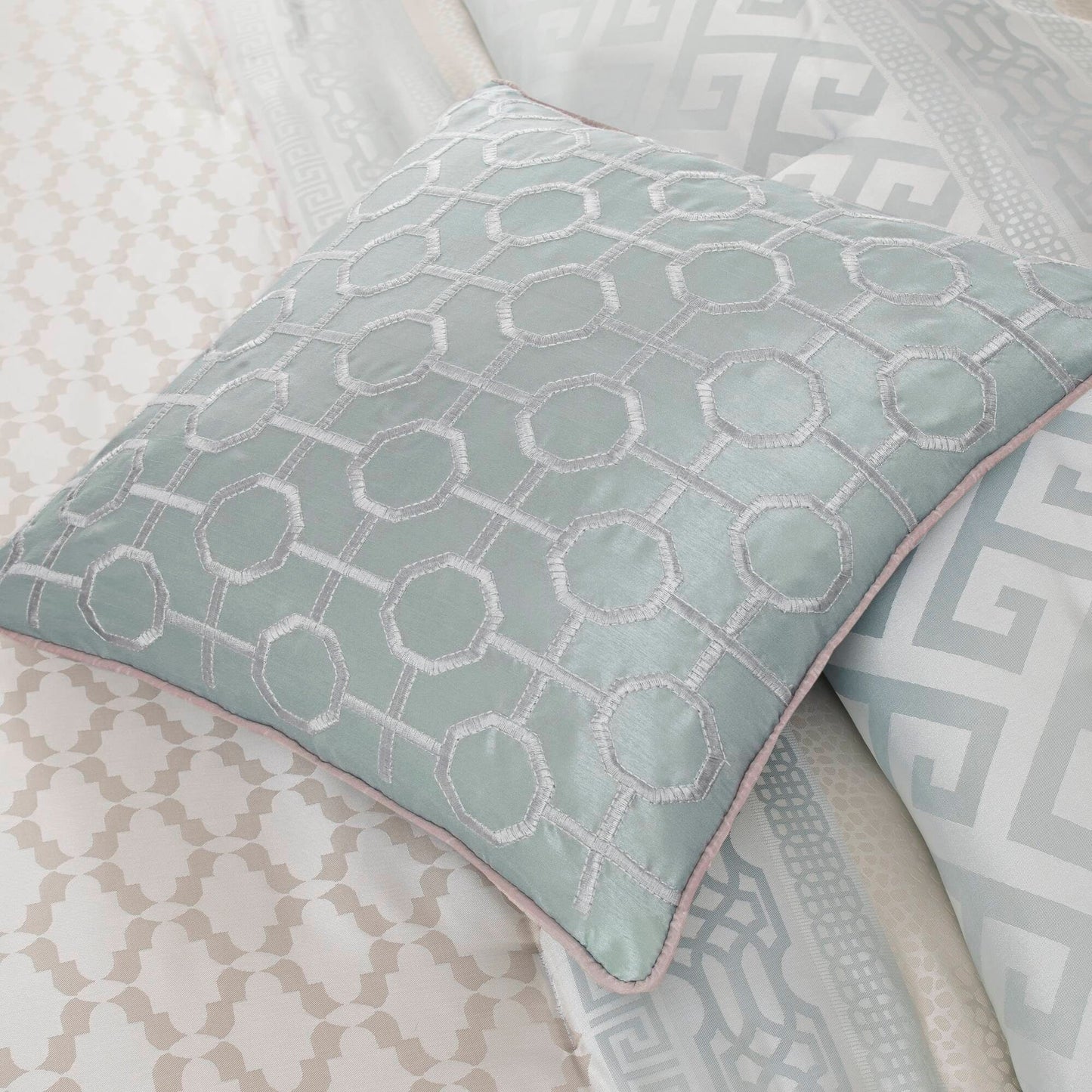 Set copripiumino jacquard geometrico da 7 pezzi Madison Park Christian