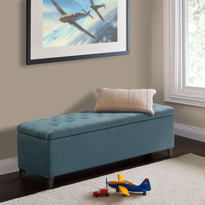 Panca contenitore imbottita con piano trapuntato Madison Park Sasha