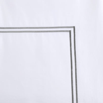 Set copripiumino ricamato Madison Park Signature Luxury Collection in raso di cotone 100%, 500 fili