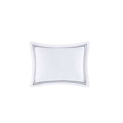 Set copripiumino ricamato Madison Park Signature Luxury Collection in raso di cotone 100%, 500 fili