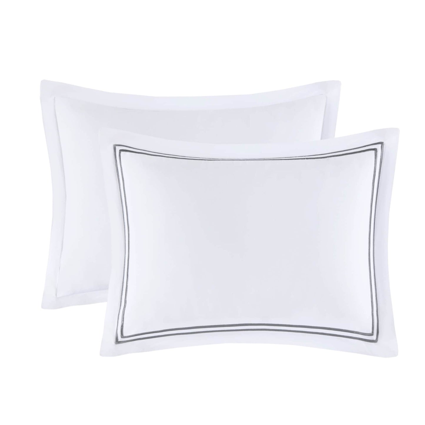 Set copripiumino ricamato Madison Park Signature Luxury Collection in raso di cotone 100%, 500 fili