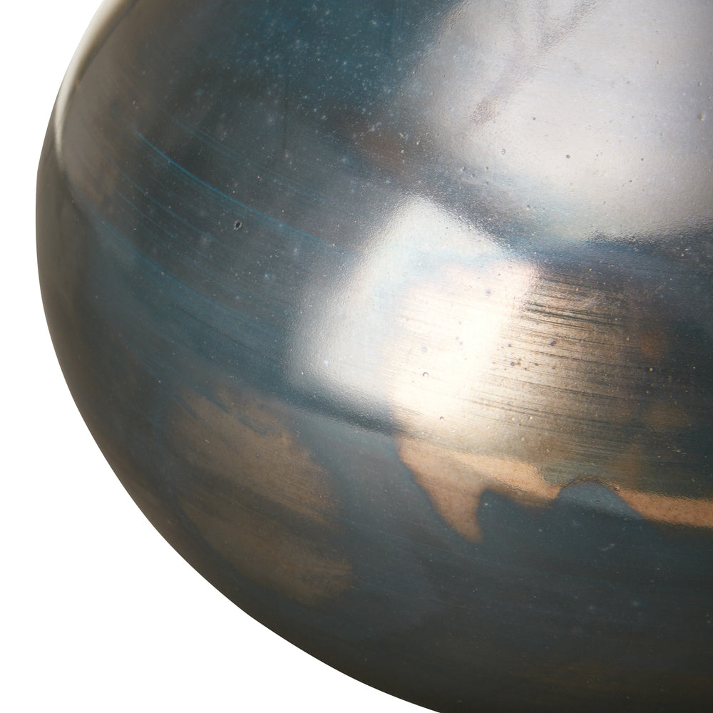 Set di 3 vasi decorativi in ​​vetro blu e bronzo Aurora Signature di Madison Park