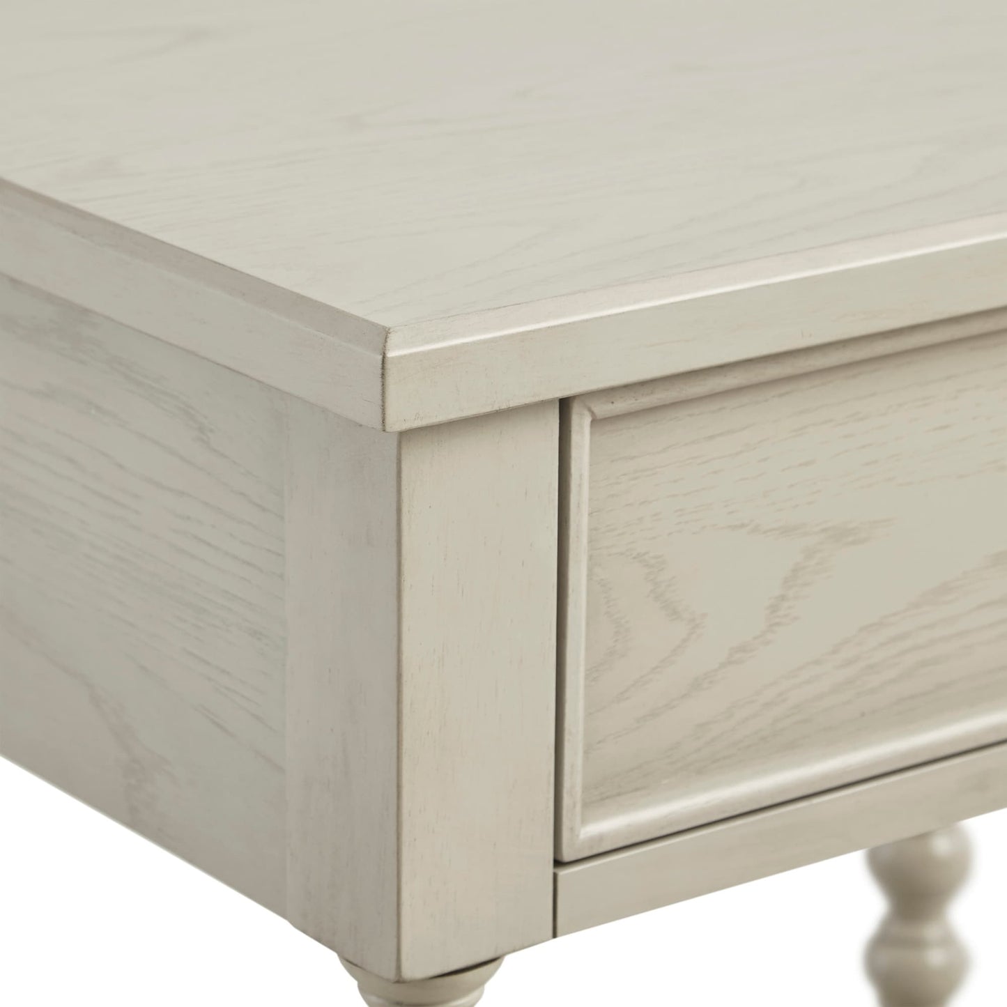 Comodino in legno tornito Madison Park Signature Beckett con cassetto e ripiano