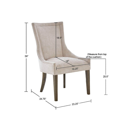 Sedie da pranzo laterali Madison Park Signature Ultra imbottite con gambe in legno (set da 2) - N/D