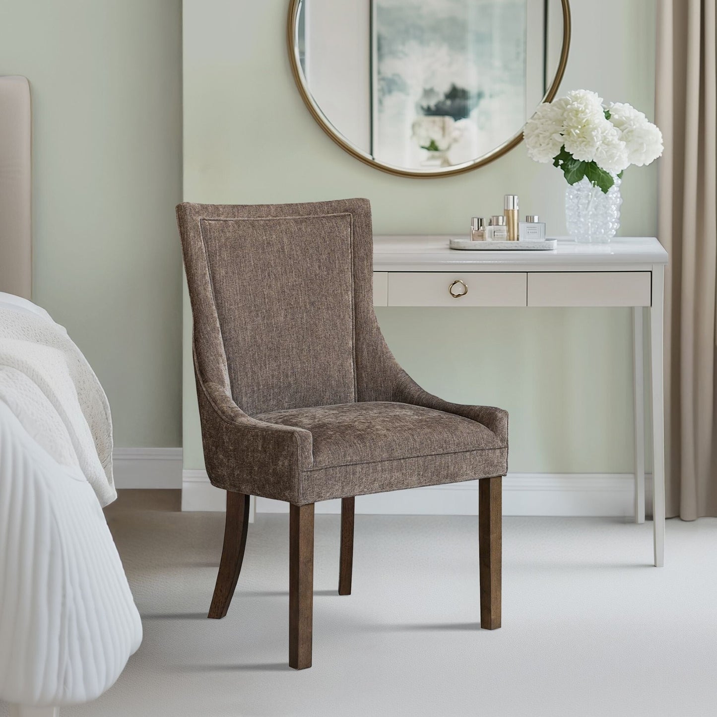 Sedie da pranzo laterali Madison Park Signature Ultra imbottite con gambe in legno (set da 2) - N/D