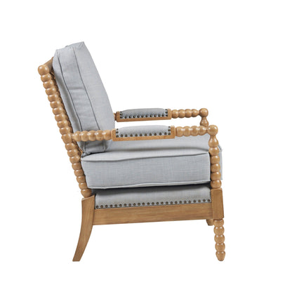 Poltrona Madison Park Donohue con struttura in legno tornito