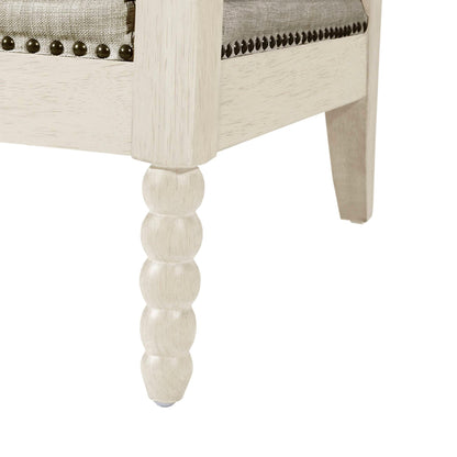 Poltrona Madison Park Donohue con struttura in legno tornito