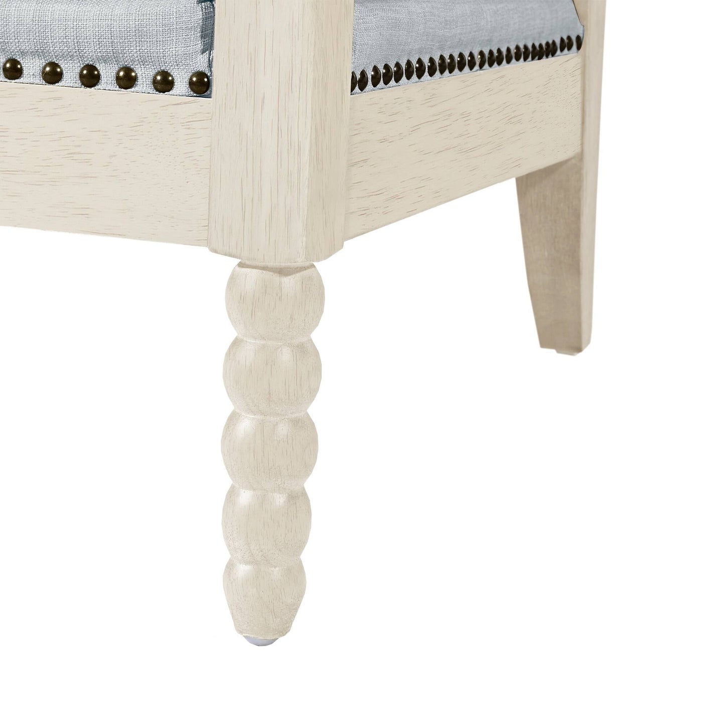 Poltrona Madison Park Donohue con struttura in legno tornito