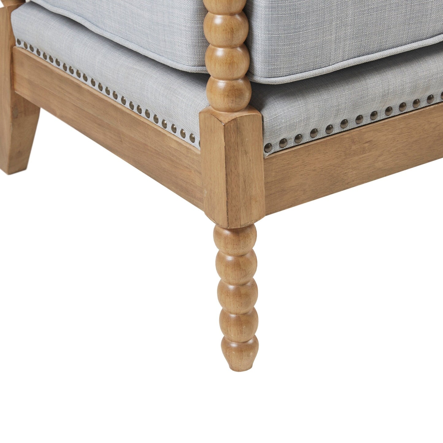 Poltrona Madison Park Donohue con struttura in legno tornito