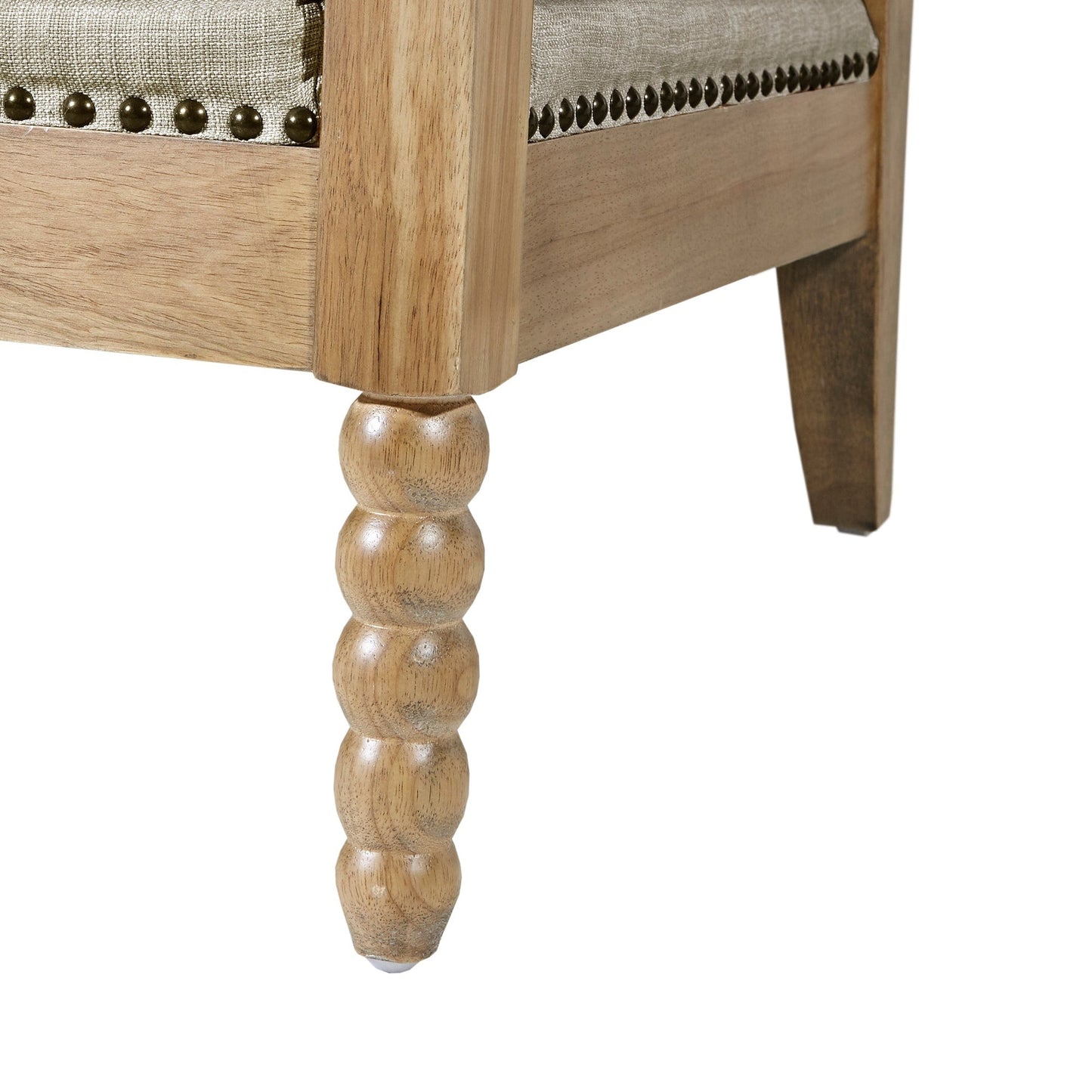 Poltrona Madison Park Donohue con struttura in legno tornito