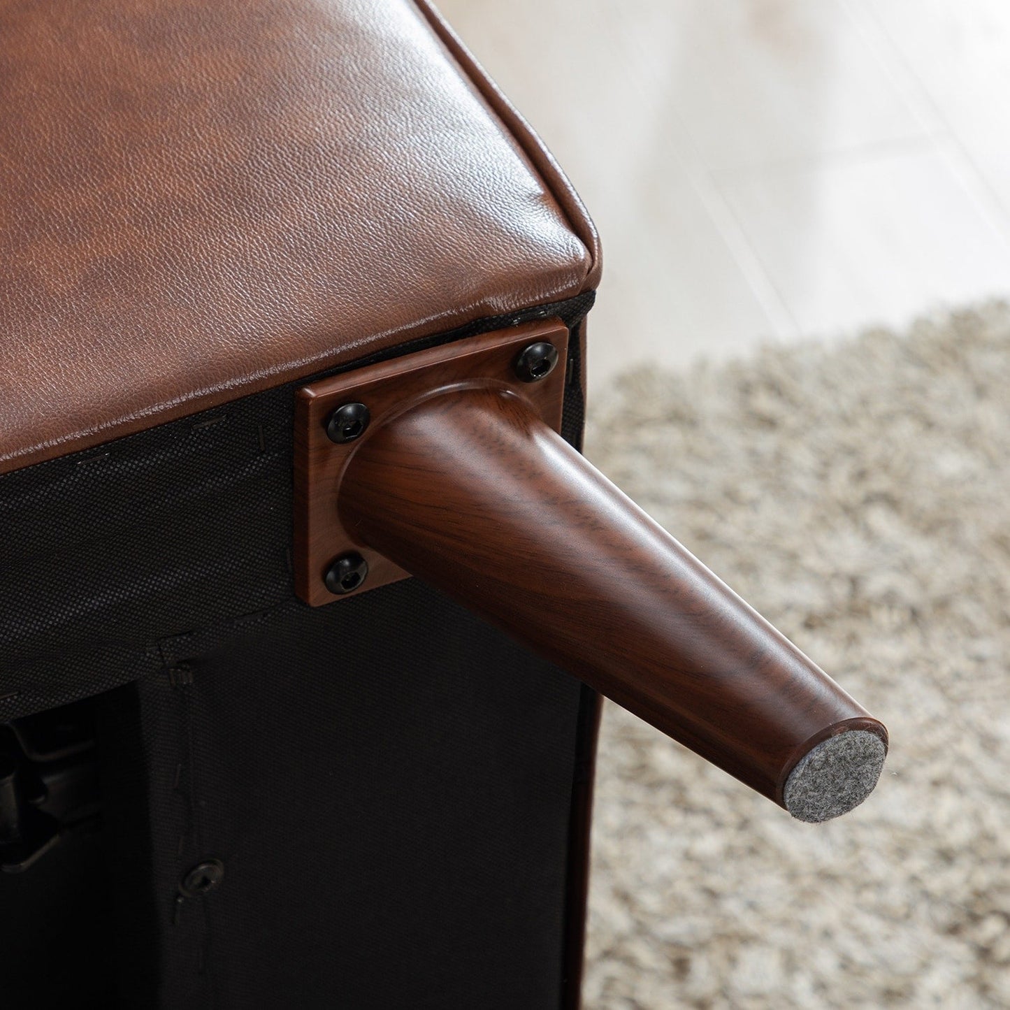 Poltrona reclinabile con schienale a spinta, poltrona reclinabile in tessuto con schienale a spinta e decorazione a rivetto, poltrona singola con divano