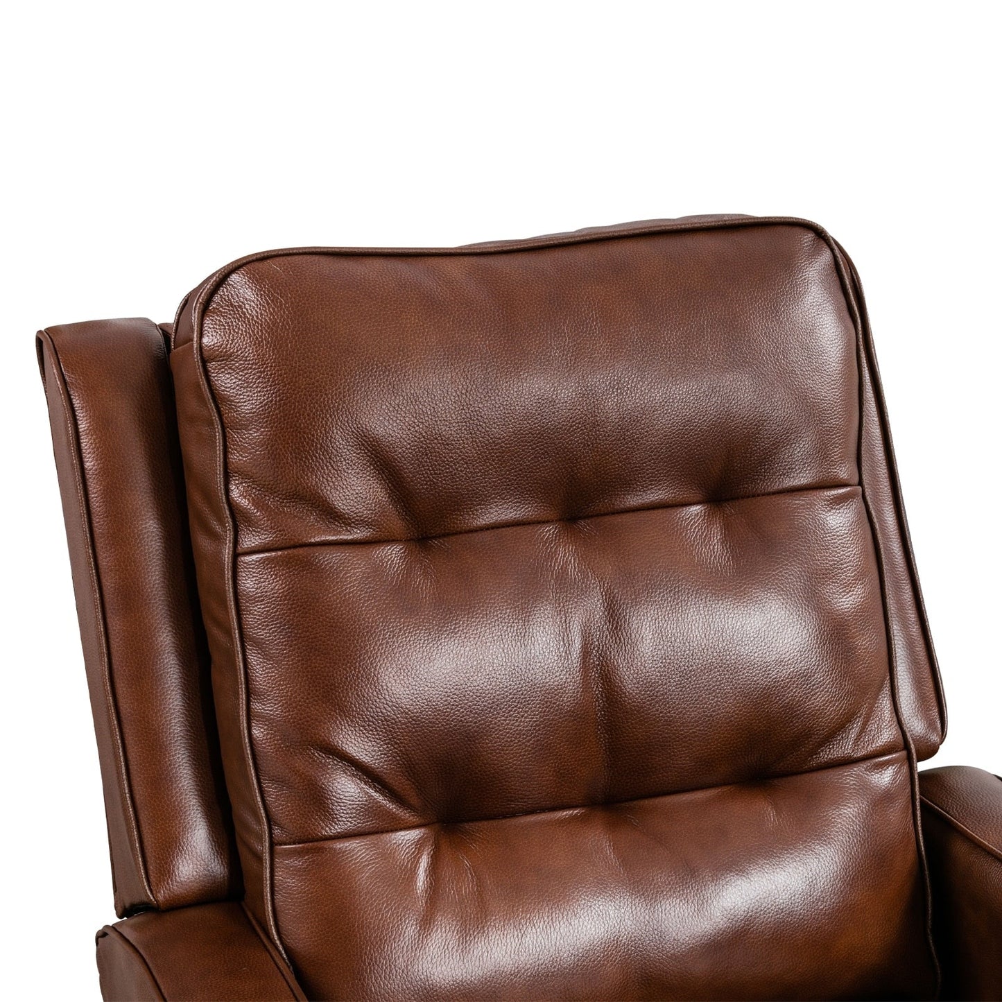 Poltrona reclinabile con schienale a spinta, poltrona reclinabile in tessuto con schienale a spinta e decorazione a rivetto, poltrona singola con divano